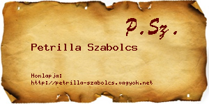 Petrilla Szabolcs névjegykártya